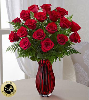 In Love With Red Roses 18 Arranged By A Florist In Crosby Tx